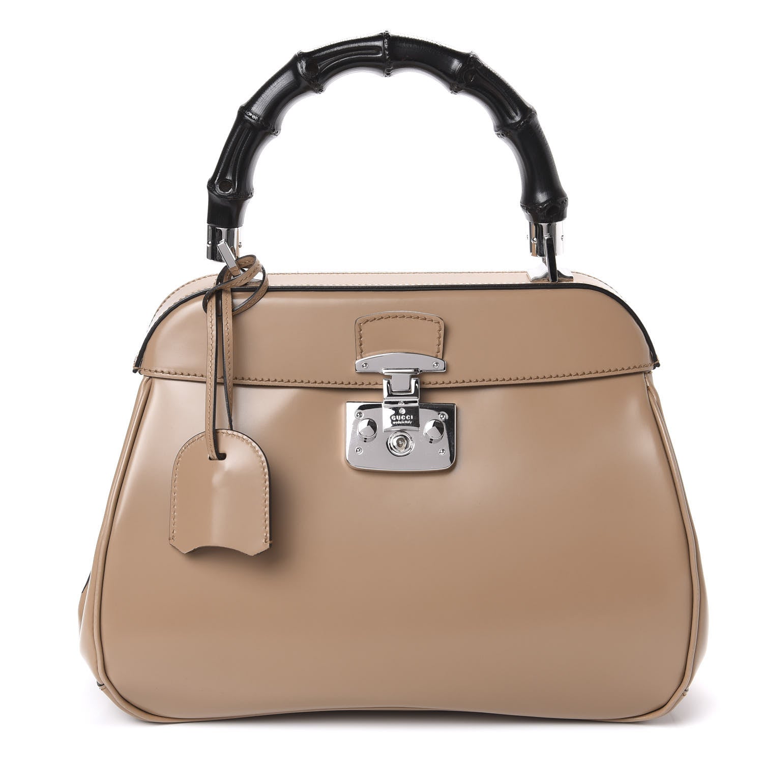 Gucci Regent Calfskin Bamboo Medium Lady Lock Top Handle Bag Dark Bamboo 1 of 9