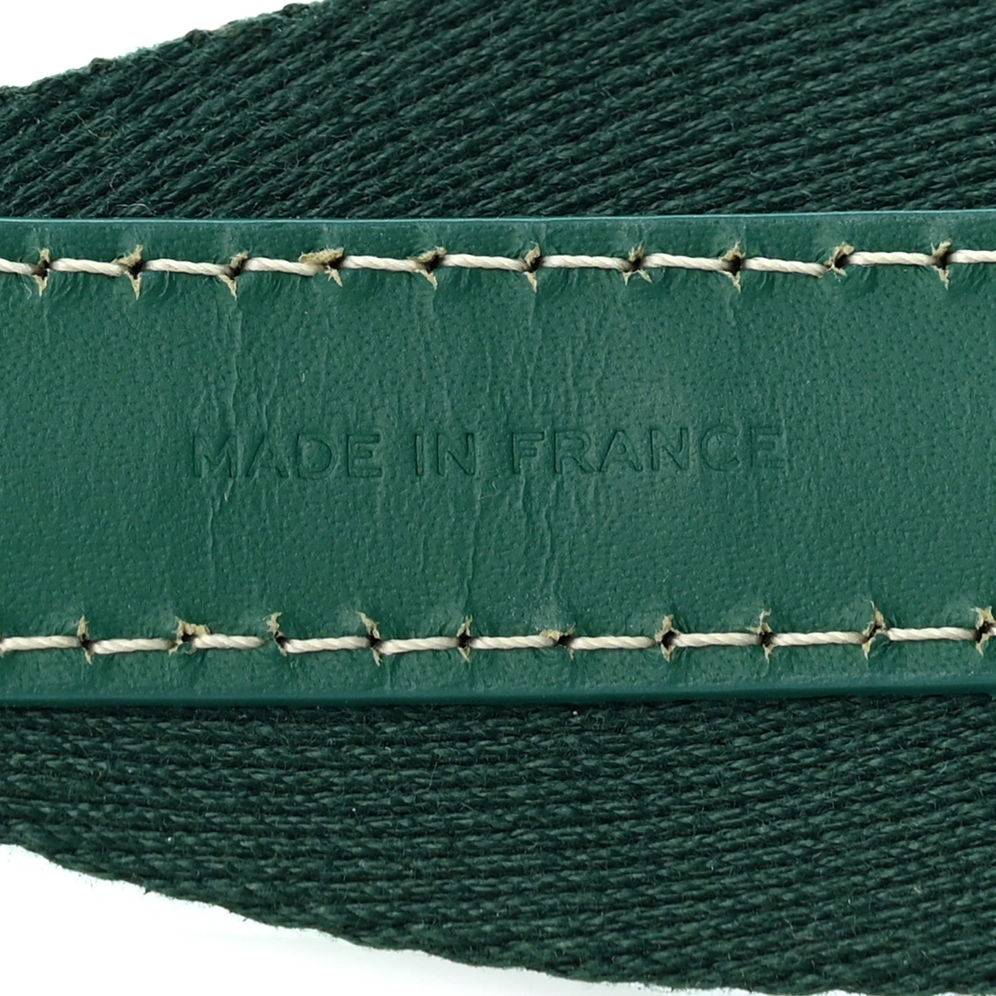 Canvas Calfskin Adjustable Shoulder Strap Green