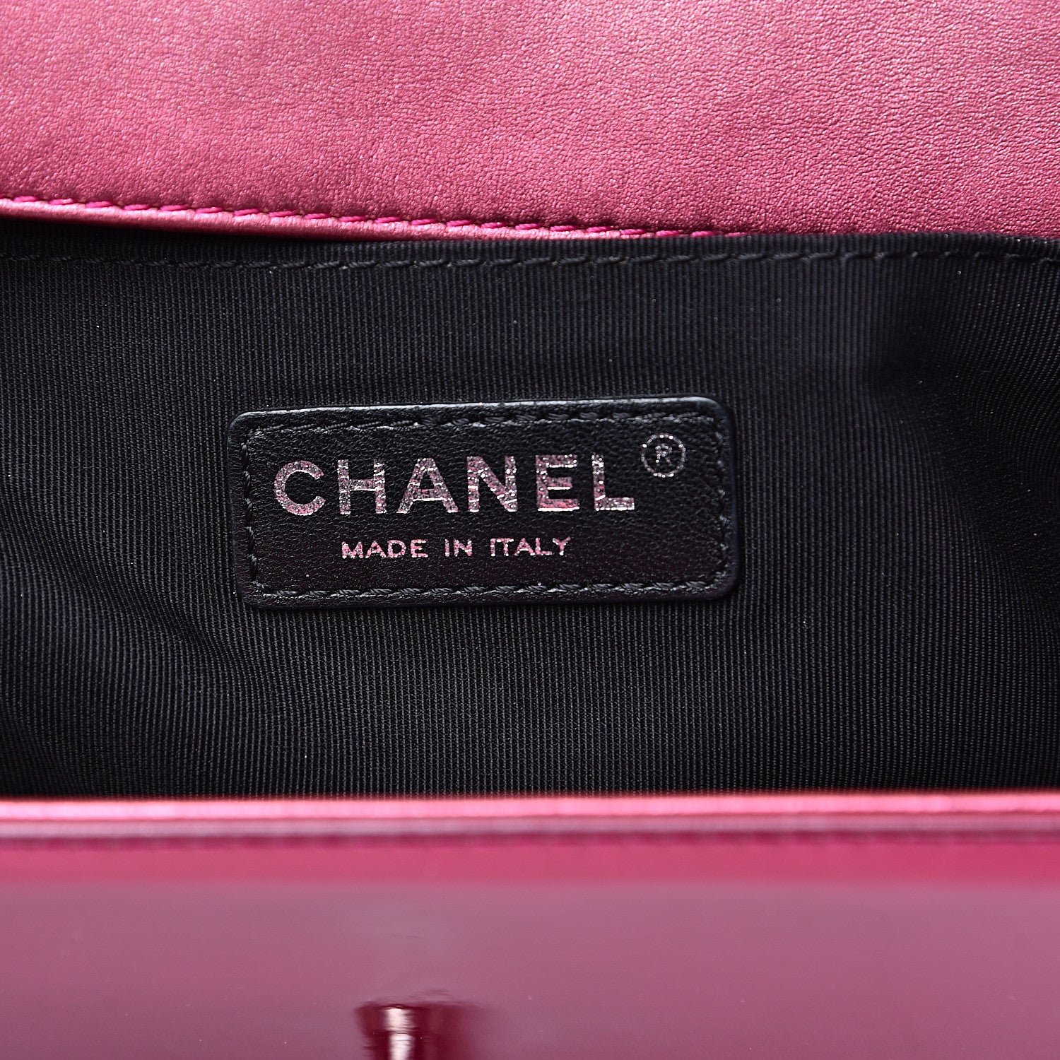 Chanel Metallic Patent Calfskin Quilted Medium Boy Flap Pink 5 of 17