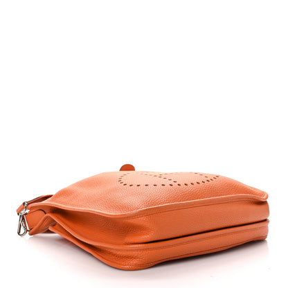 Hermes Taurillon Clemence Evelyne III PM Orange 4 of 9