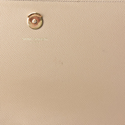Saint Laurent Grain De Poudre Medium Monogram Kate Satchel Nude Powder 8 of 13