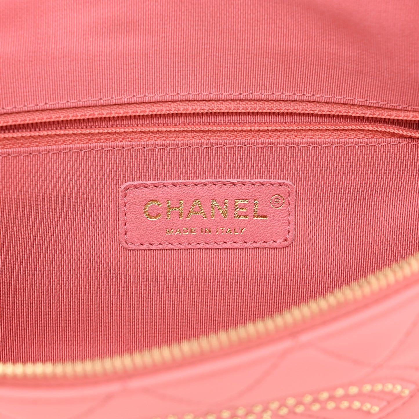 Lambskin Quilted Studded Waist Bag Fanny Pack Pink