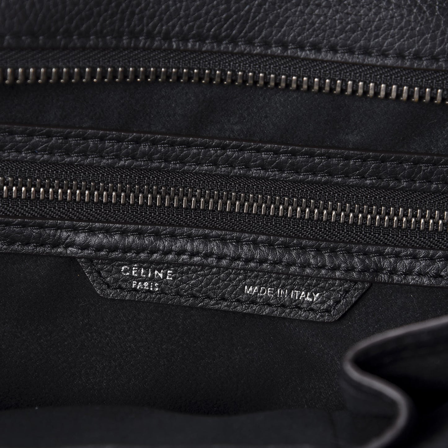 Drummed Calfskin Mini Luggage Black