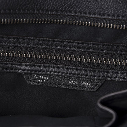 Celine Drummed Calfskin Mini Luggage Black 6 of 9