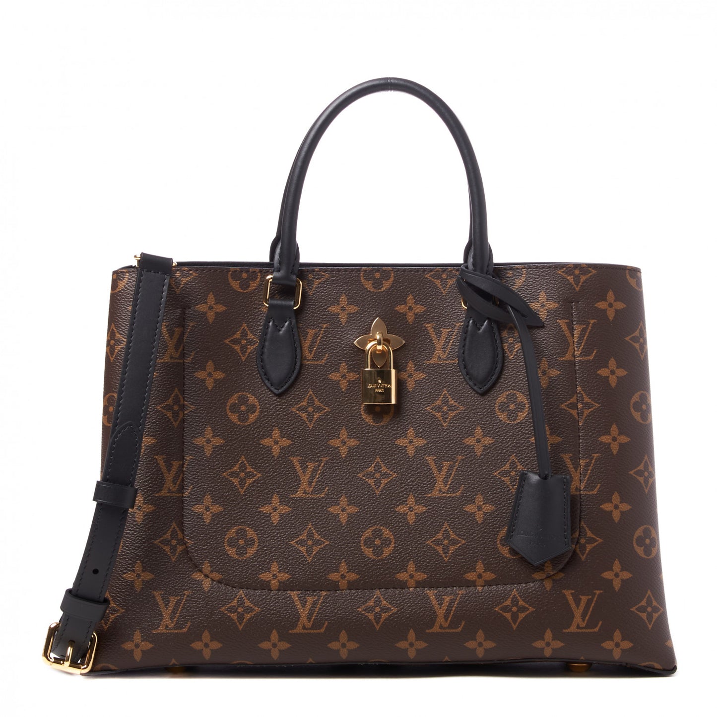 Monogram Flower Tote Black