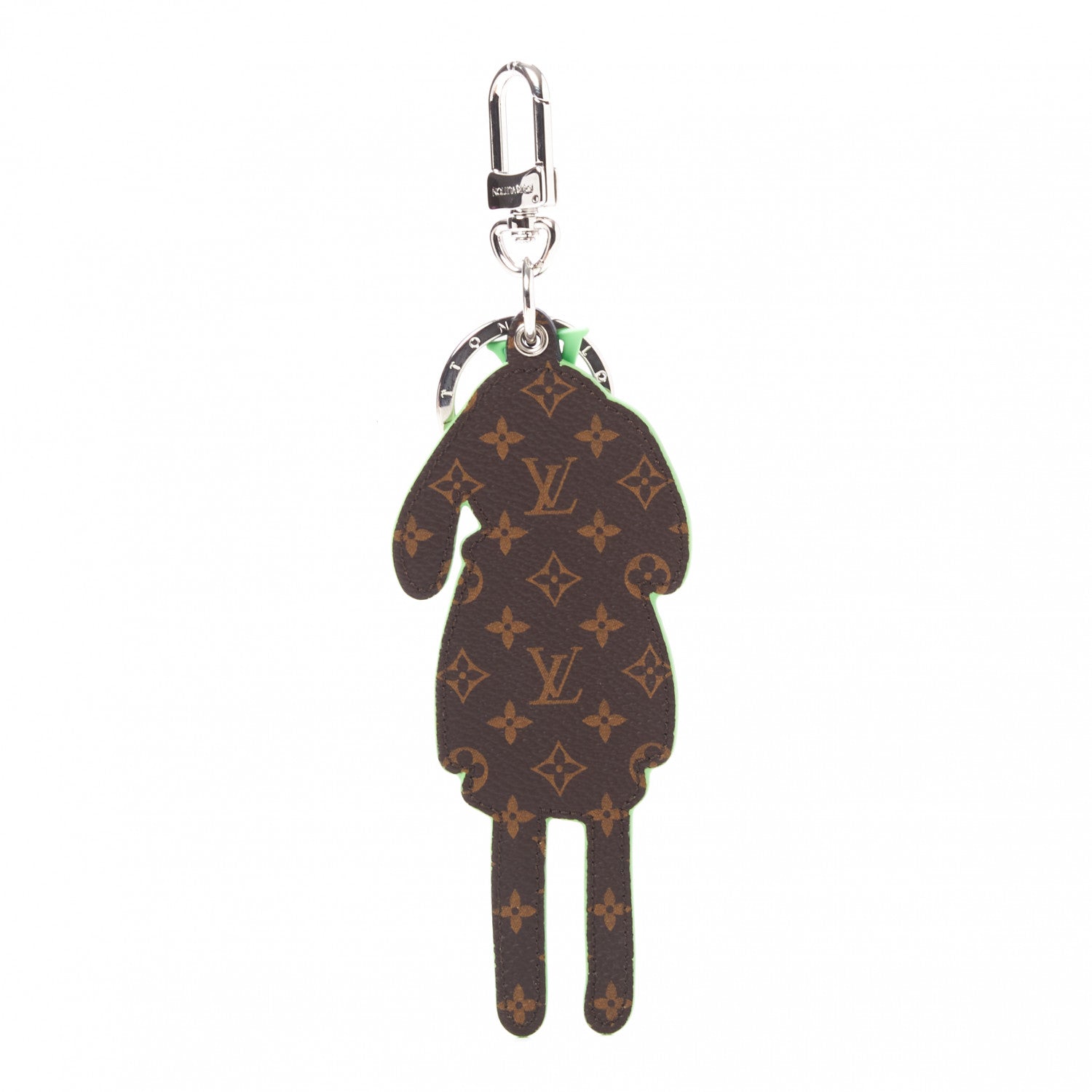 Louis Vuitton Calfskin Embossed Monogram LV Friends Rabbit Key Holder 2 of 5
