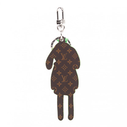 Louis Vuitton Calfskin Embossed Monogram LV Friends Rabbit Key Holder 2 of 5