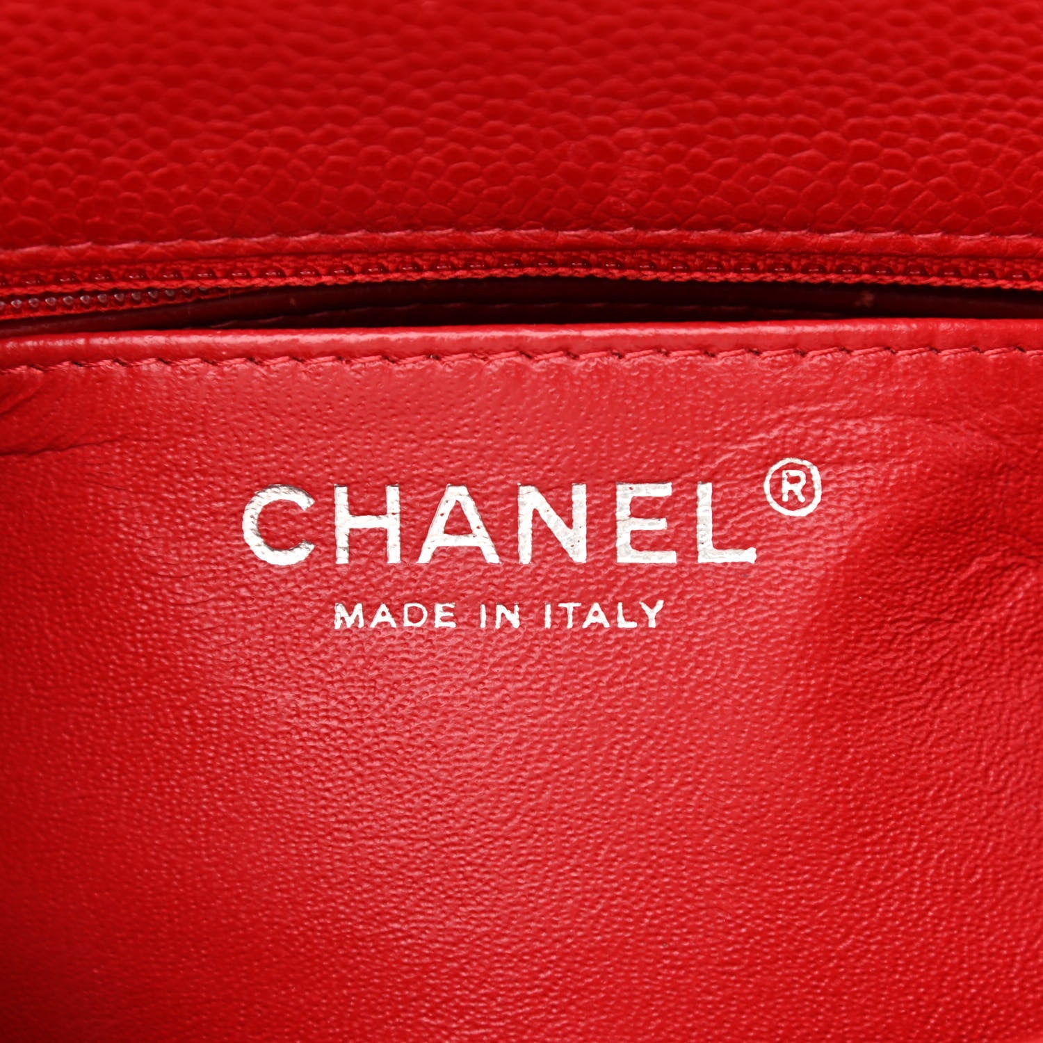 Chanel Caviar Quilted Mini Square Flap Red 6 of 11