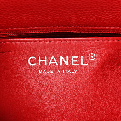 Chanel Caviar Quilted Mini Square Flap Red 6 of 11