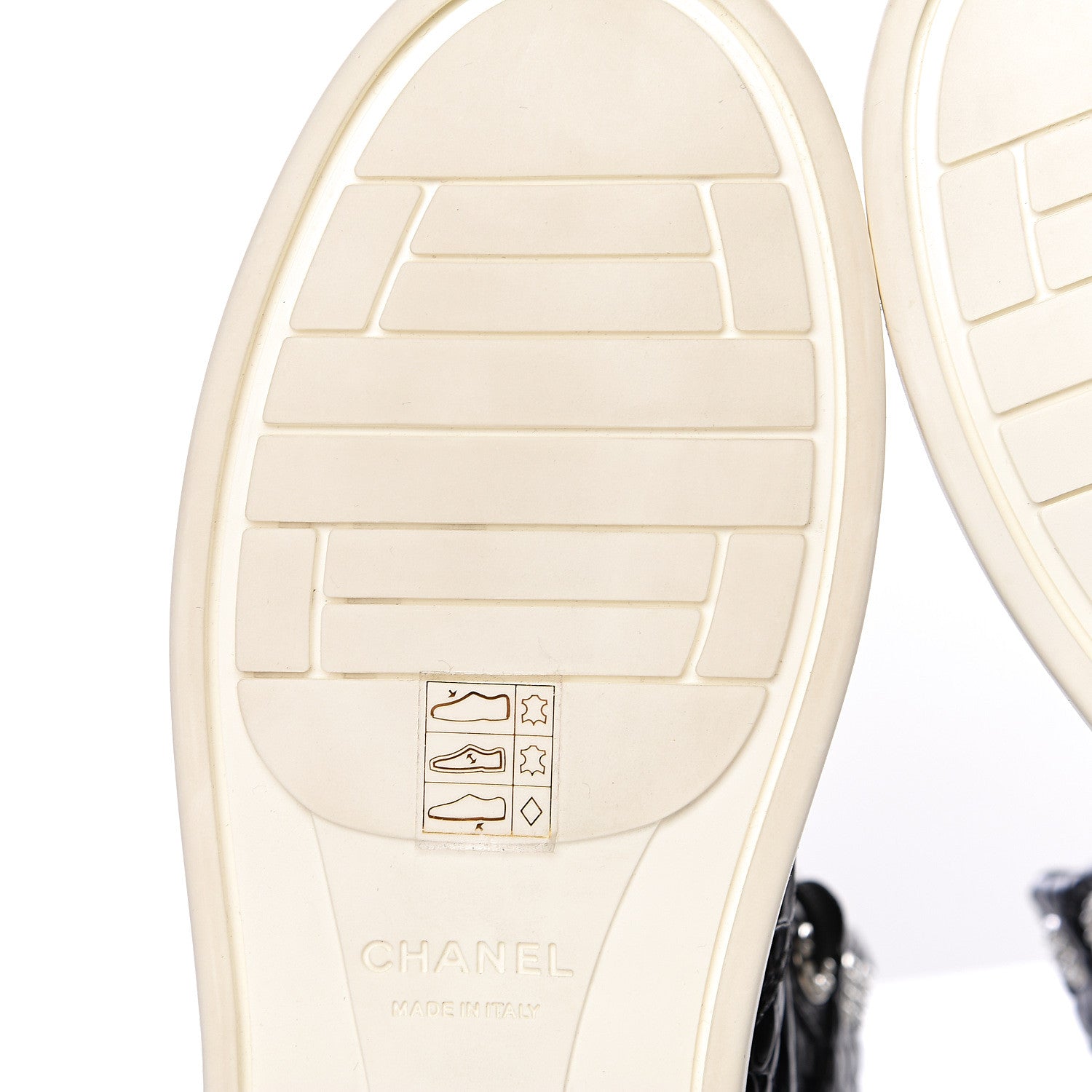 Chanel Calfskin Crocodile Embossed Cocodile High Top Sneakers 39 Black 8 of 10