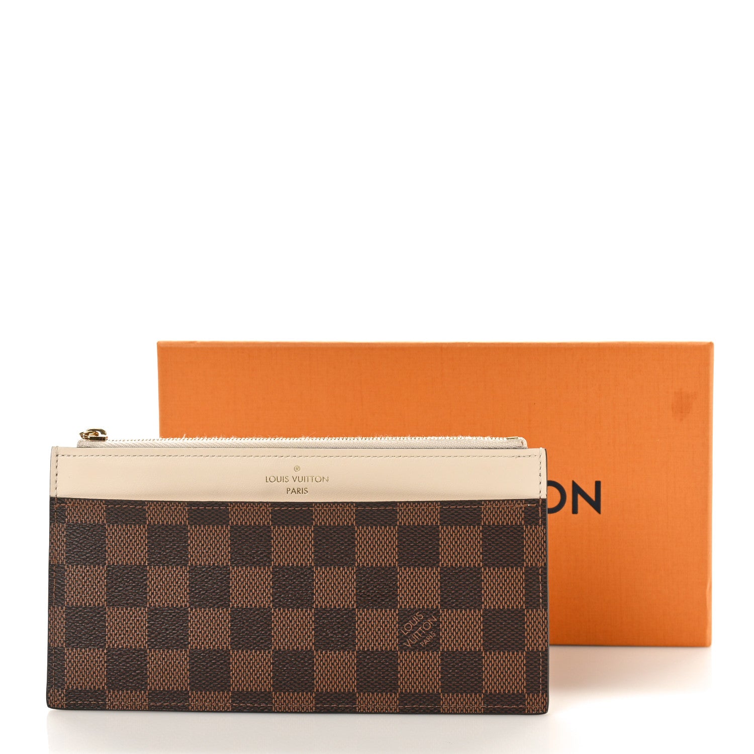 Louis Vuitton Damier Ebene Slim Purse Cream 10 of 10