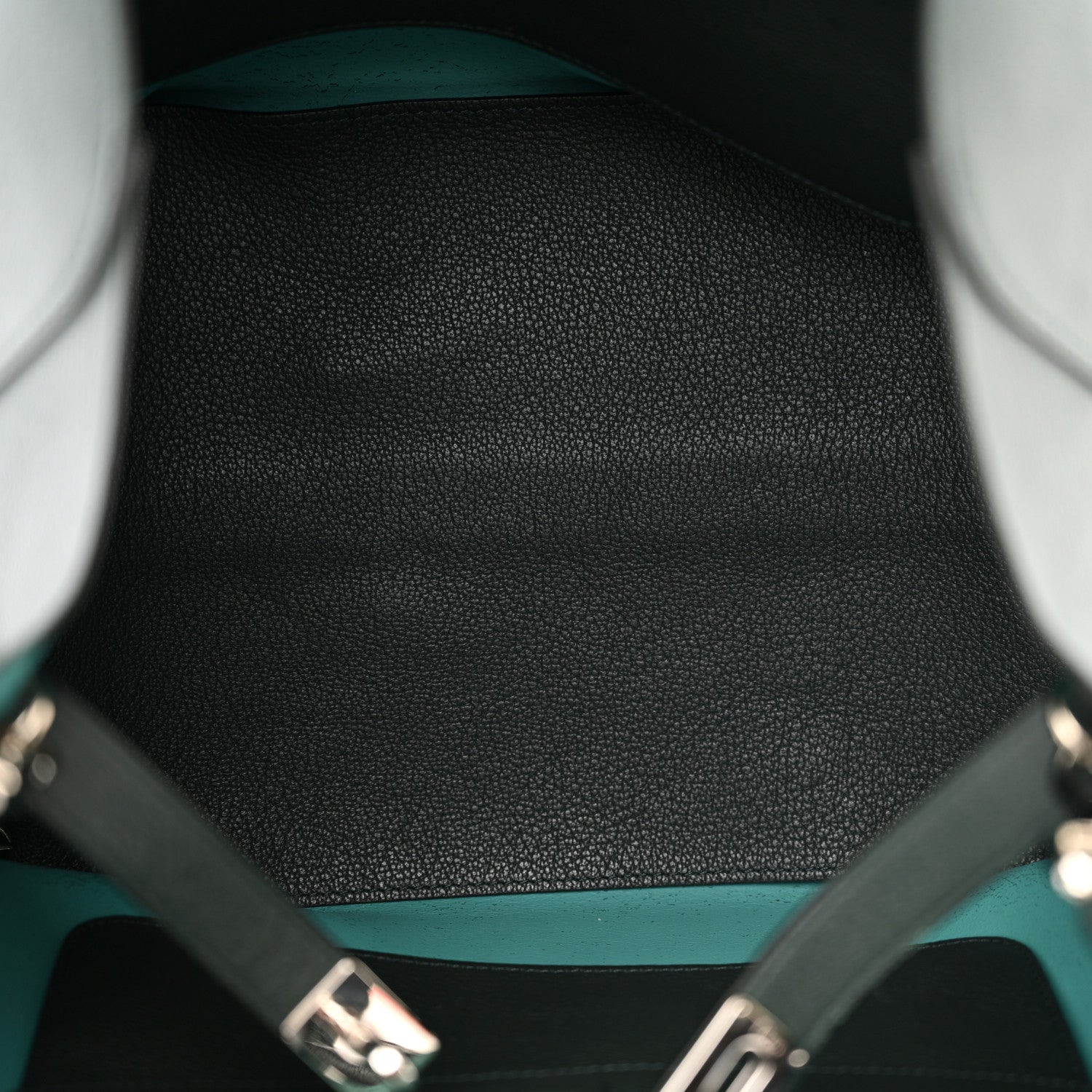 Christian Dior Supple Grained Calfskin Large Open Bar Tote Green 5 of 12