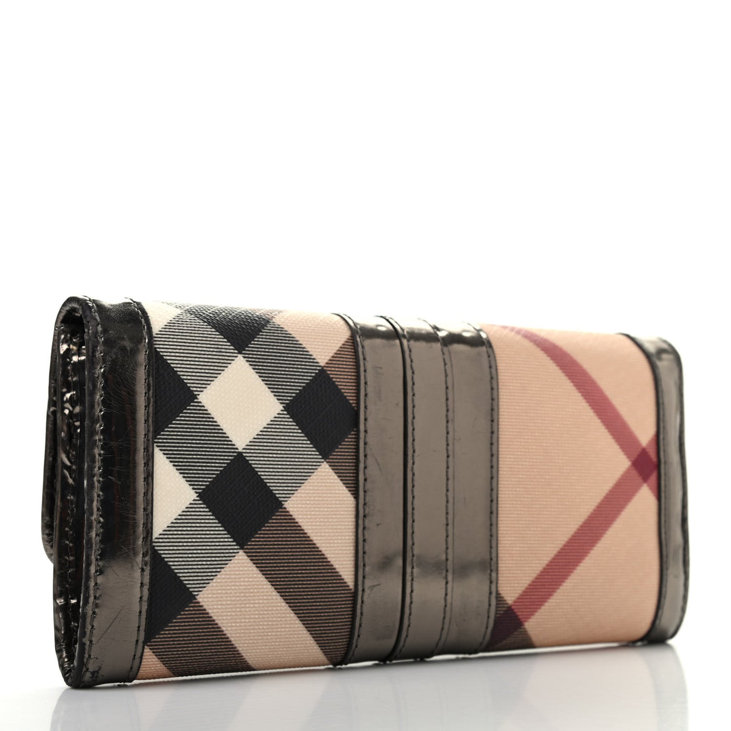 Patent Nova Check Wallet Metallic