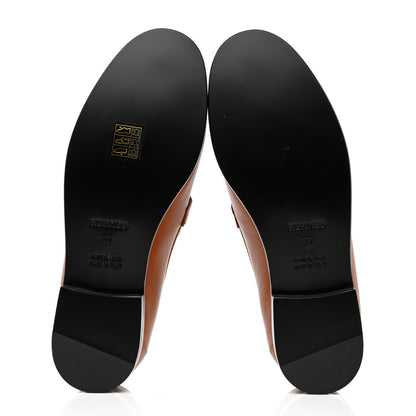 Hermes Calfskin Womens Destin Loafer 37 Naturel 5 of 9