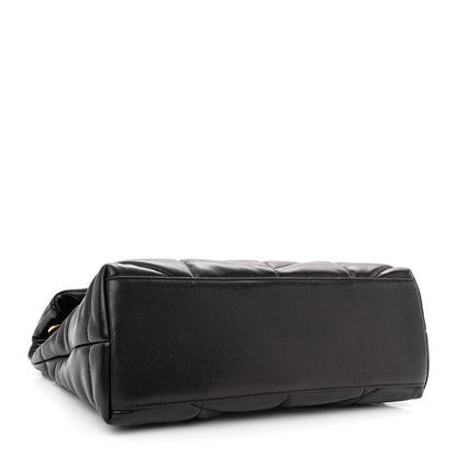 Saint Laurent Lambskin Quilted Small Loulou Puffer Monogram Chain Satchel Black 3 of 9