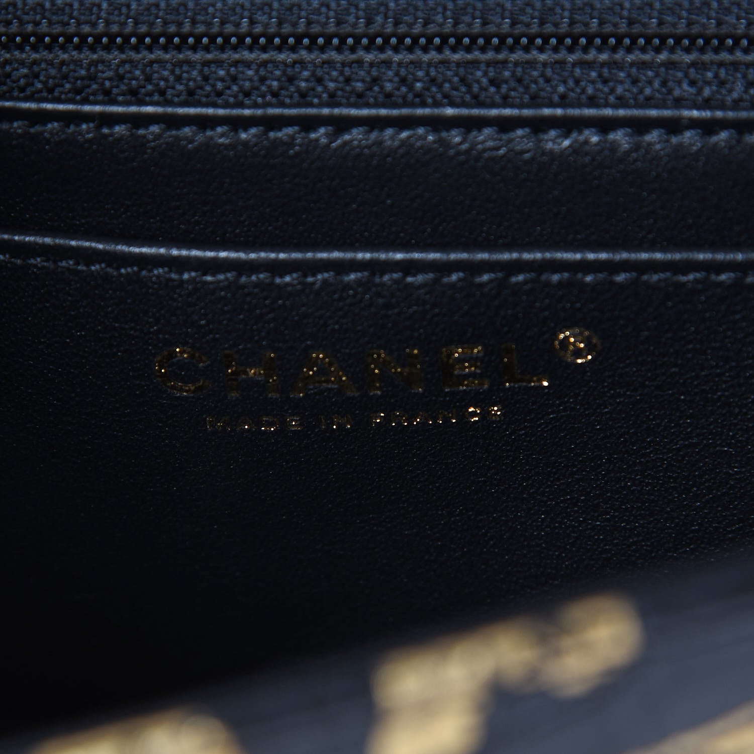 Chanel Calfskin Crocodile Embossed Graffiti 2.55 Mini Cocodile Reissue Flap Black Gold 6 of 11