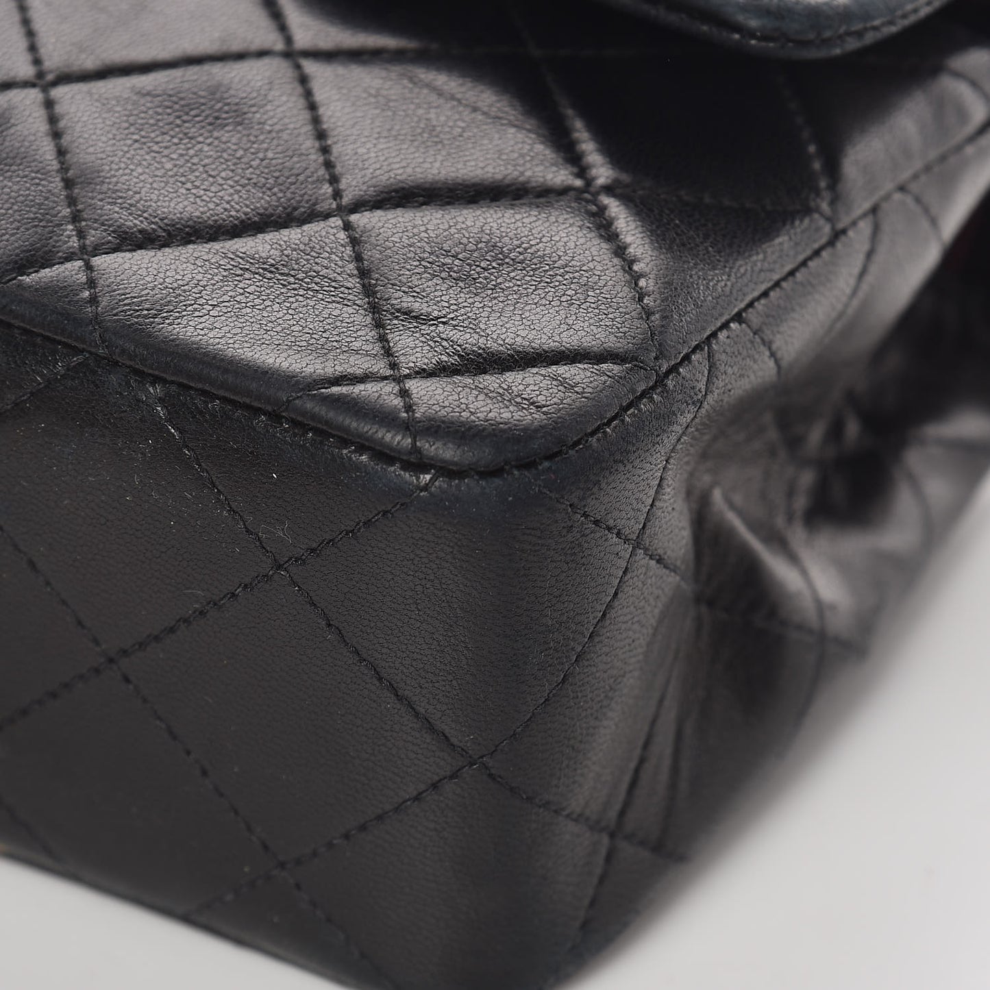 Lambskin Quilted Small Double Flap Black