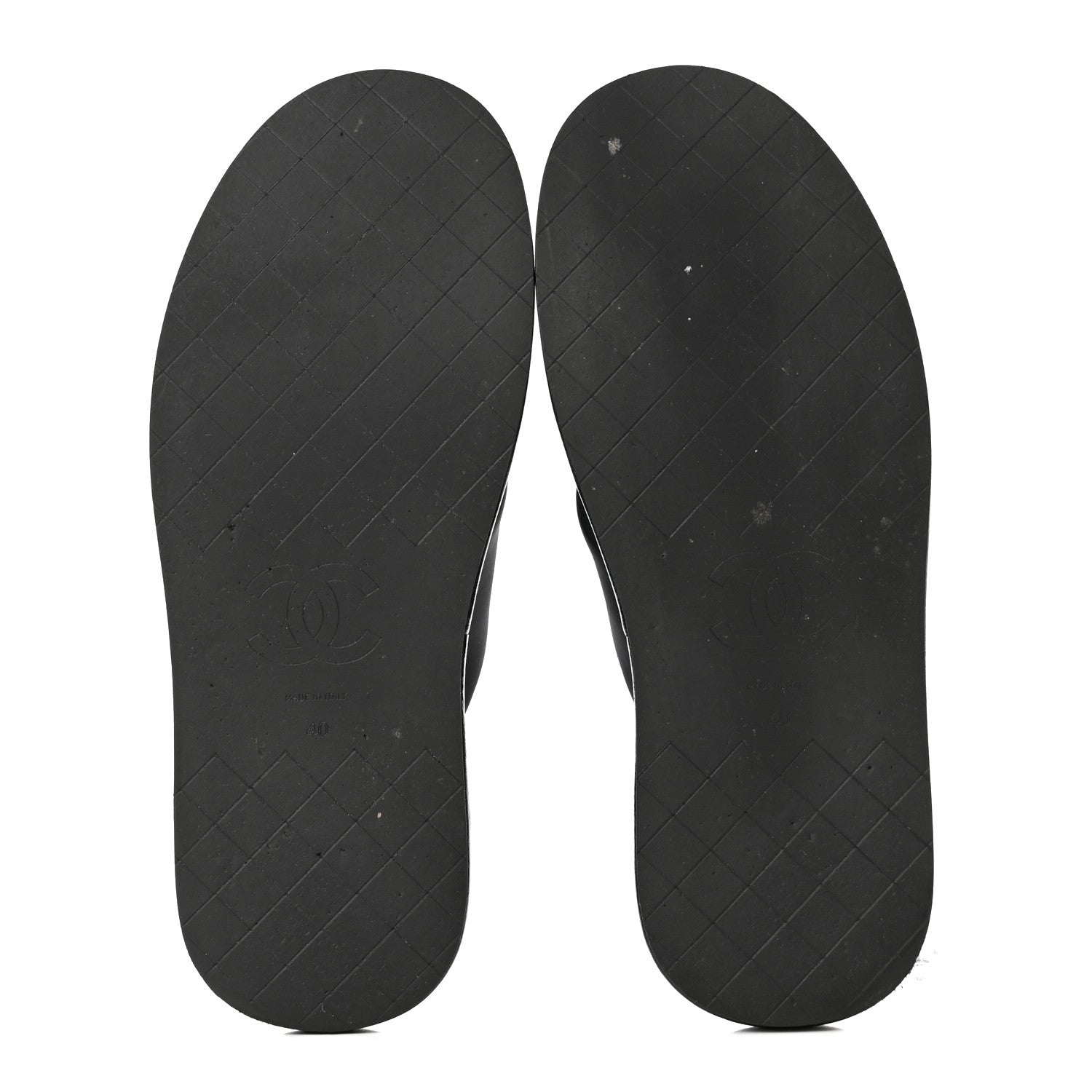 Chanel Fabric CC Mules Sandals 40 Black 5 of 9
