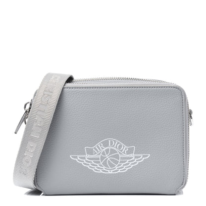 Christian Dior X AIR JORDAN Grained Calfskin Crossbody Grey 1 of 11