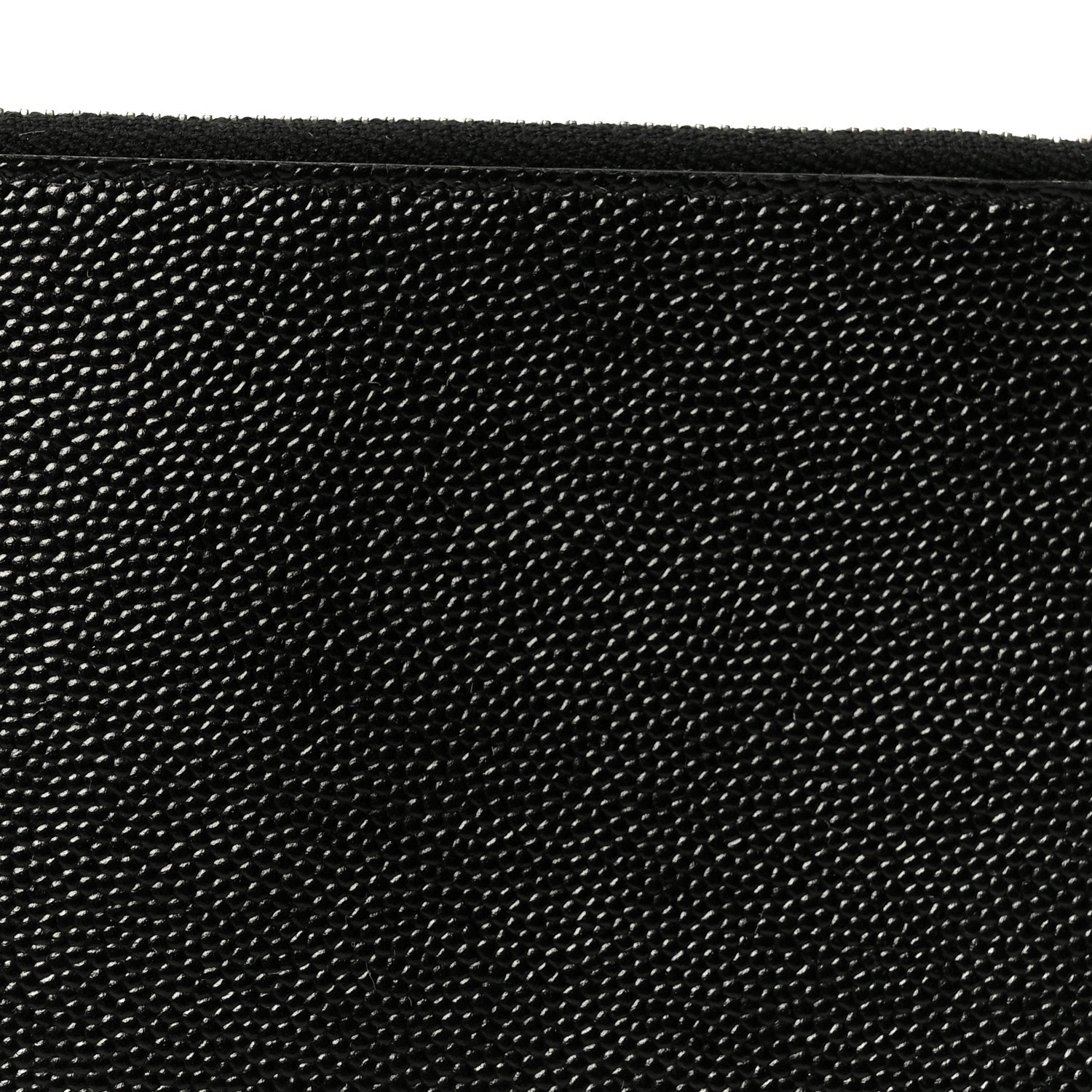 Saint Laurent Grained Calfskin Zip Pouch Tech Card Holder Black 8 of 8