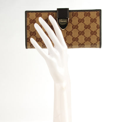 Gucci Crystal Monogram Dollar Calfskin Continental Wallet Beige Ebony Testa di Moro 2 of 7