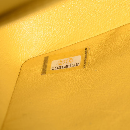 Chanel Lambskin Quilted Medium Double Flap Yellow 8 of 8