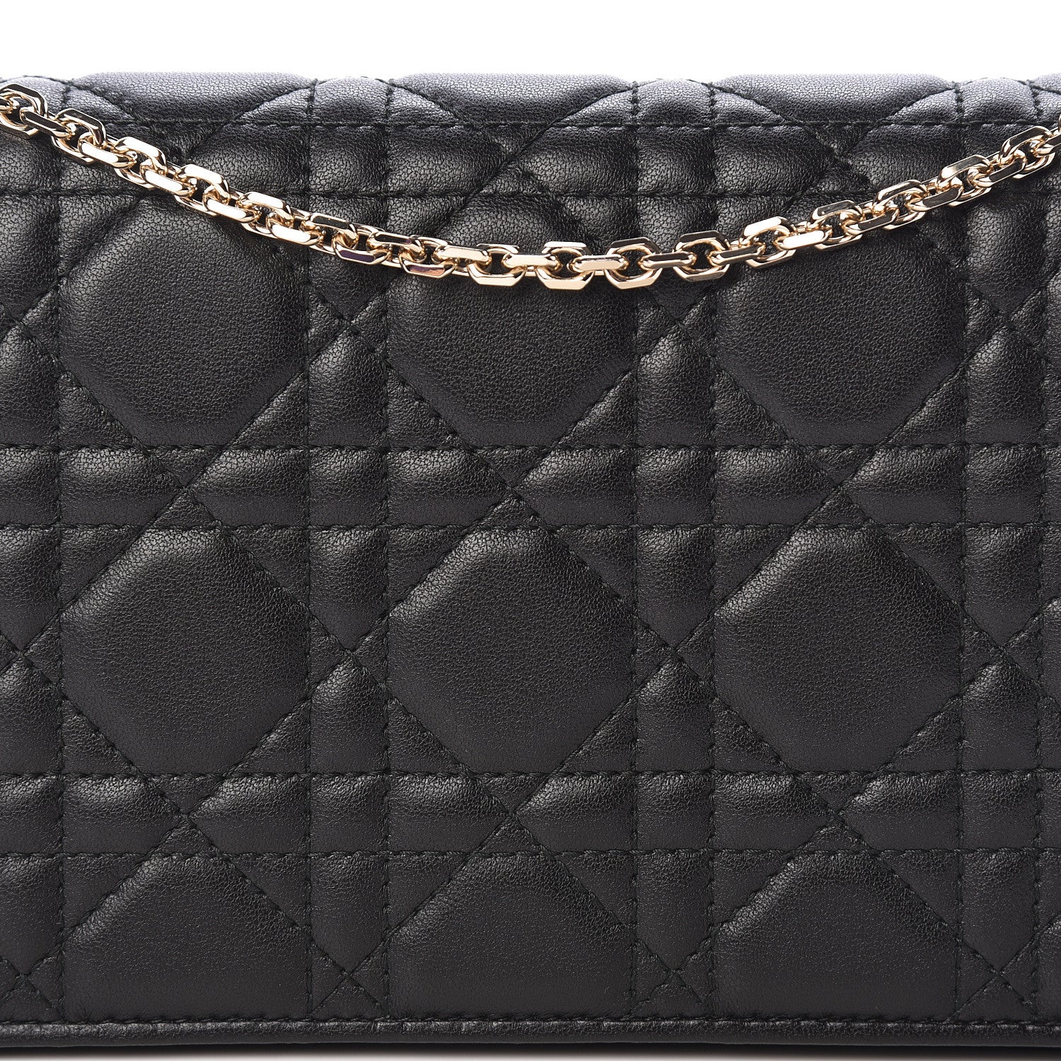 Christian Dior Lambskin Cannage Lady Dior Pouch Black 10 of 11
