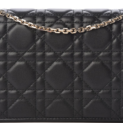 Christian Dior Lambskin Cannage Lady Dior Pouch Black 10 of 11