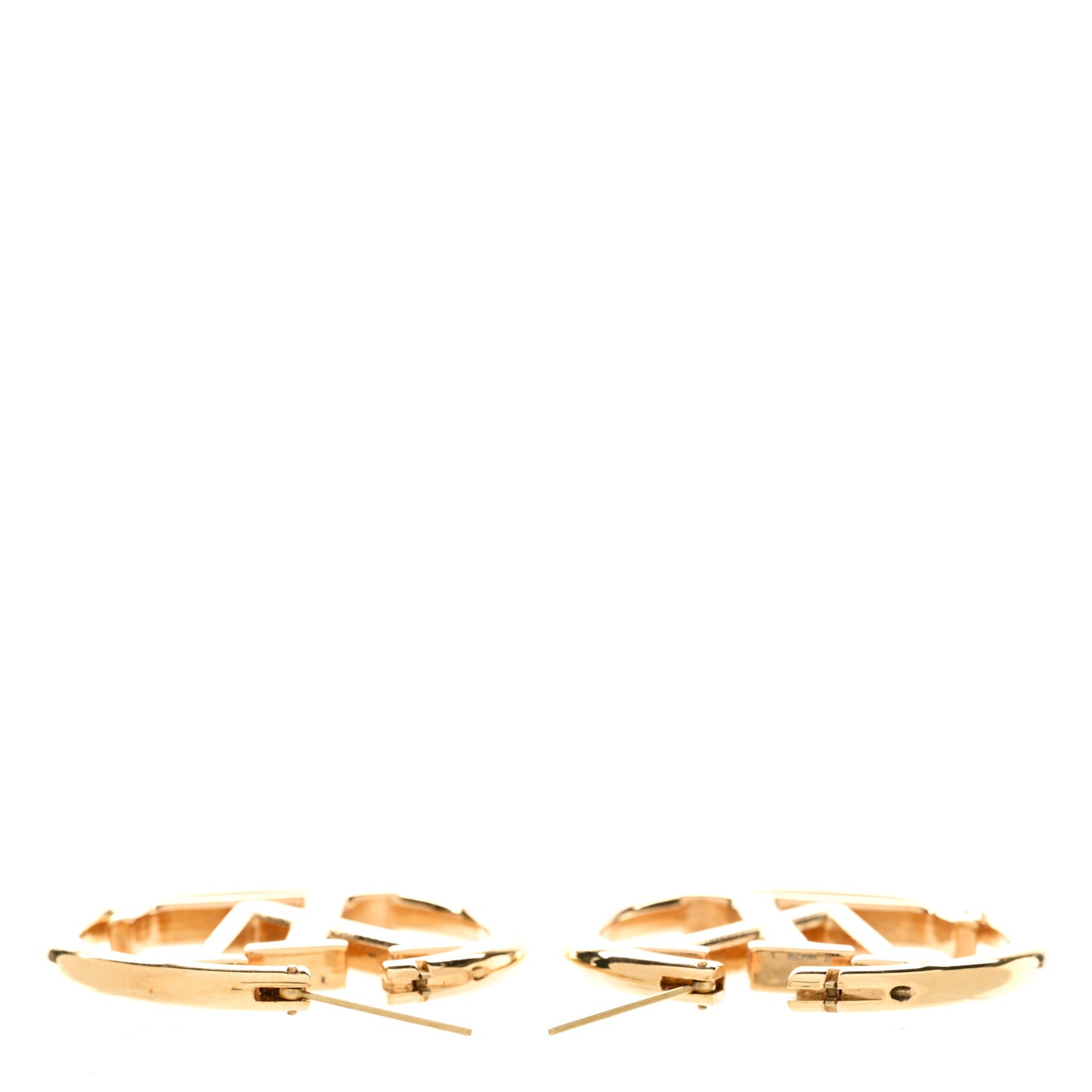 Metal Louise Hoop Earrings Gold