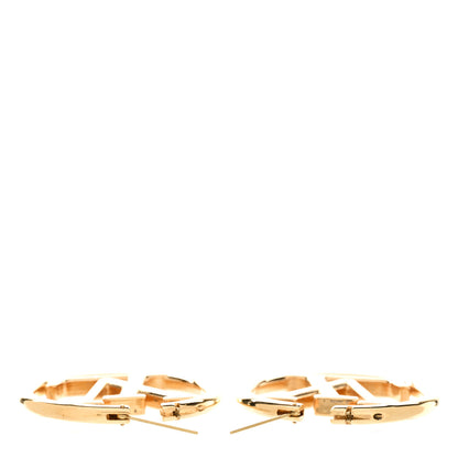 Louis Vuitton Metal Louise Hoop Earrings Gold 3 of 5