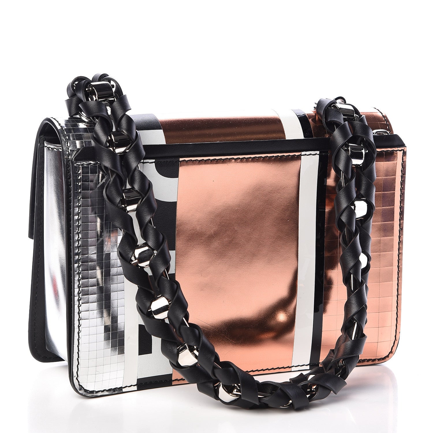 Proenza Schouler Metallic Calfskin Hava Patchwork Shoulder Bag Copper 3 of 9