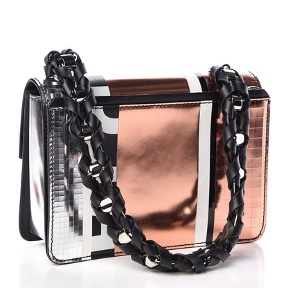 Proenza Schouler Metallic Calfskin Hava Patchwork Shoulder Bag Copper 3 of 9