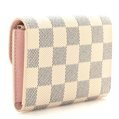 Louis Vuitton Damier Azur Rosalie Coin Purse Rose Ballerine 3 of 7