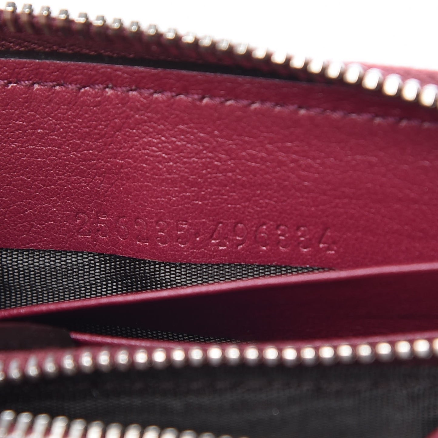 Crocodile Zip Around Card Case Cherry Gloss
