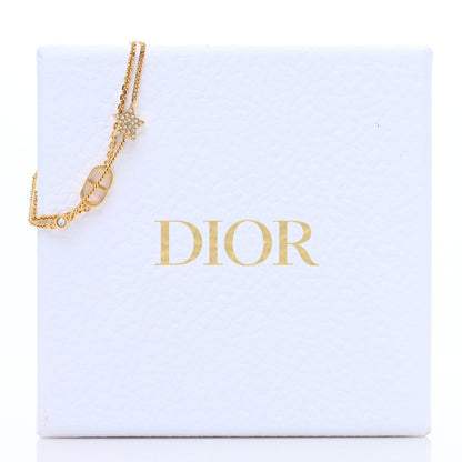 Christian Dior Metal Crystal Petit CD Double Bracelet Gold 5 of 5