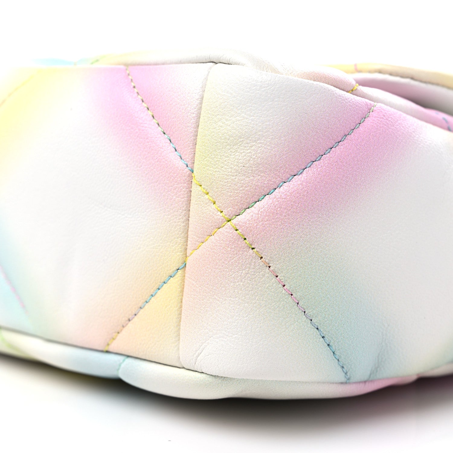 Chanel Printed Goatskin Quilted Medium Chanel 19 Flap White Multicolor 9 of 10