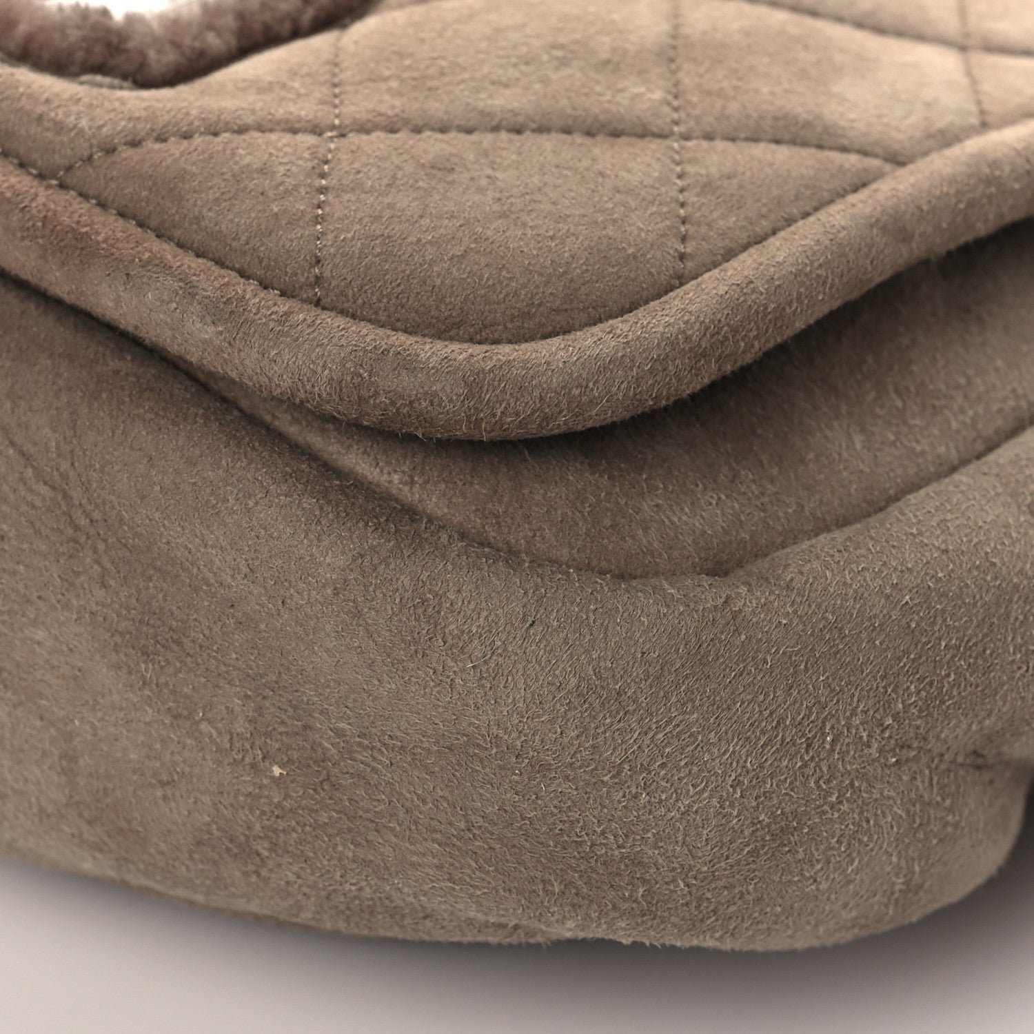 Chanel Shearling Quilted Mademoiselle Flap Light Brown 10 of 10