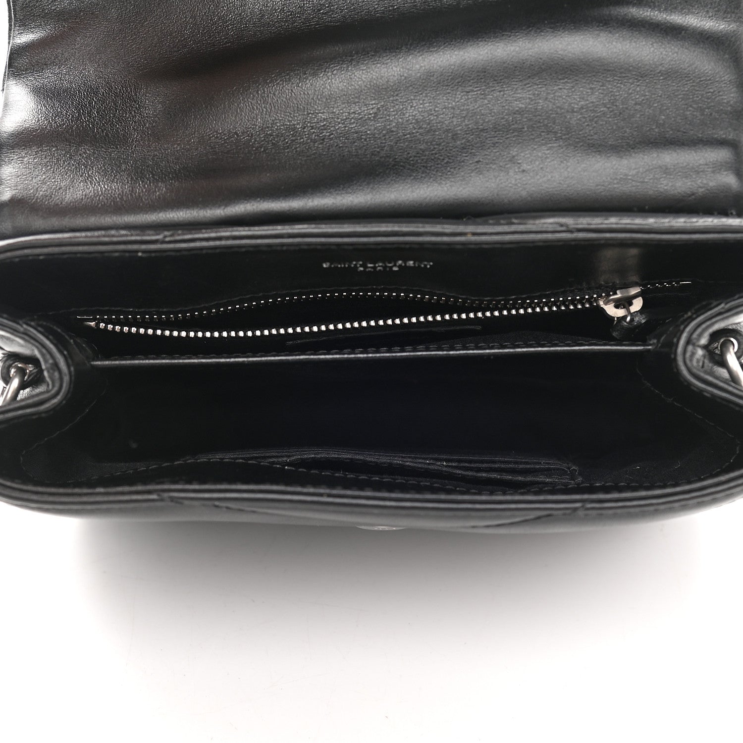 Saint Laurent Calfskin Y Quilted Monogram Toy Loulou Crossbody Bag Black 5 of 11