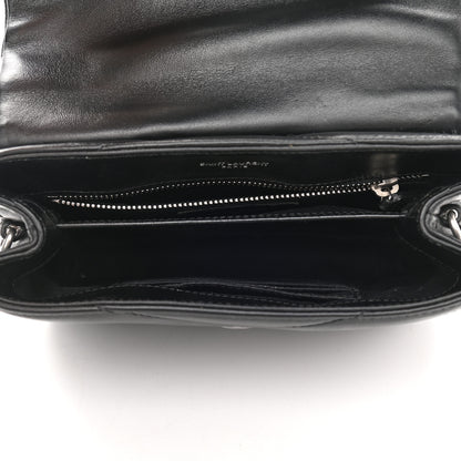 Saint Laurent Calfskin Y Quilted Monogram Toy Loulou Crossbody Bag Black 5 of 11