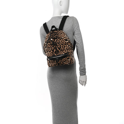 Saint Laurent Canvas Leopard Print City Backpack Light Natural 2 of 10