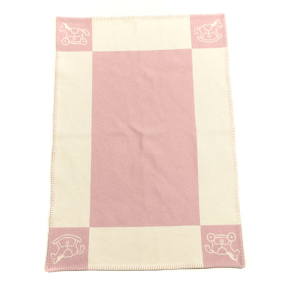 Hermes Wool Cashmere Adada Avalon Baby Blanket Rose Lilas 1 of 3