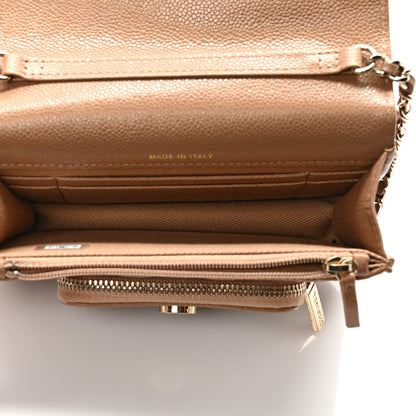 Chanel Caviar Quilted Business Affinity Clutch With Chain Flap Dark Beige 5 of 11