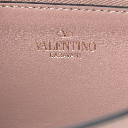 Valentino Garavani Calfskin Rockstud Phone Case With Chain Poudre 6 of 7