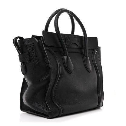 Celine Drummed Calfskin Mini Luggage Black 3 of 11