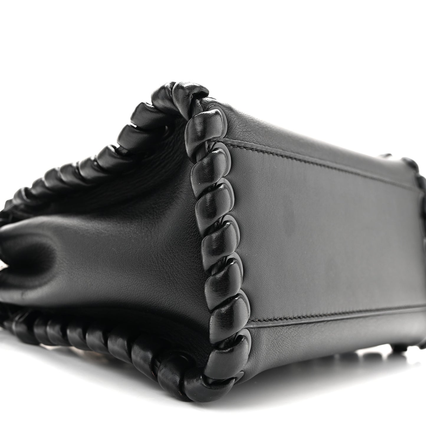 Nappa Lace Up Mini Peekaboo Iconic Satchel Black