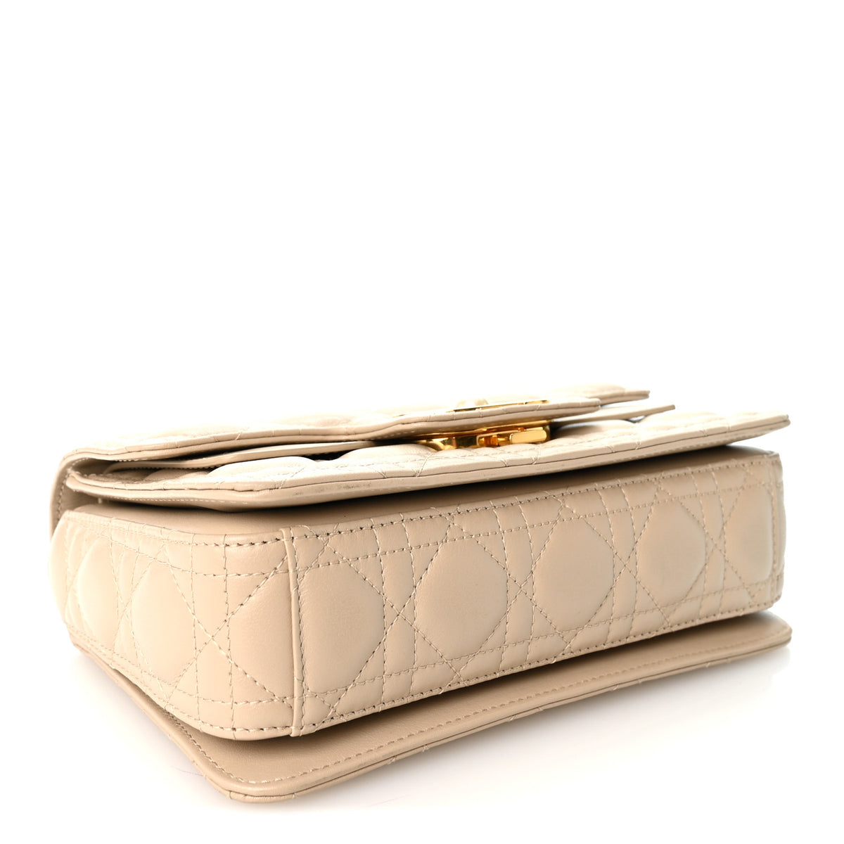Christian Dior Lambskin Cannage Small Jolie Top Handle Bag Powder Beige Latte 4 of 10