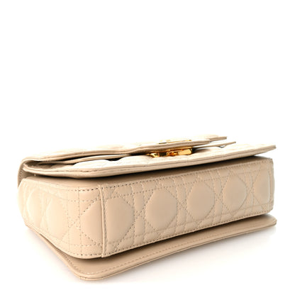 Christian Dior Lambskin Cannage Small Jolie Top Handle Bag Powder Beige Latte 4 of 10