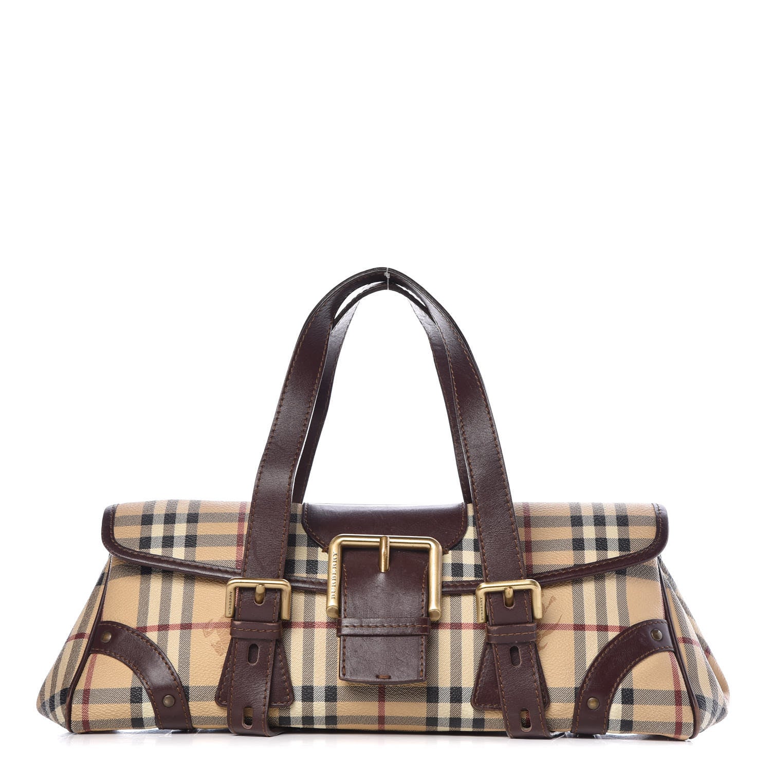Burberry Haymarket Check Buckle Satchel 1 of 30