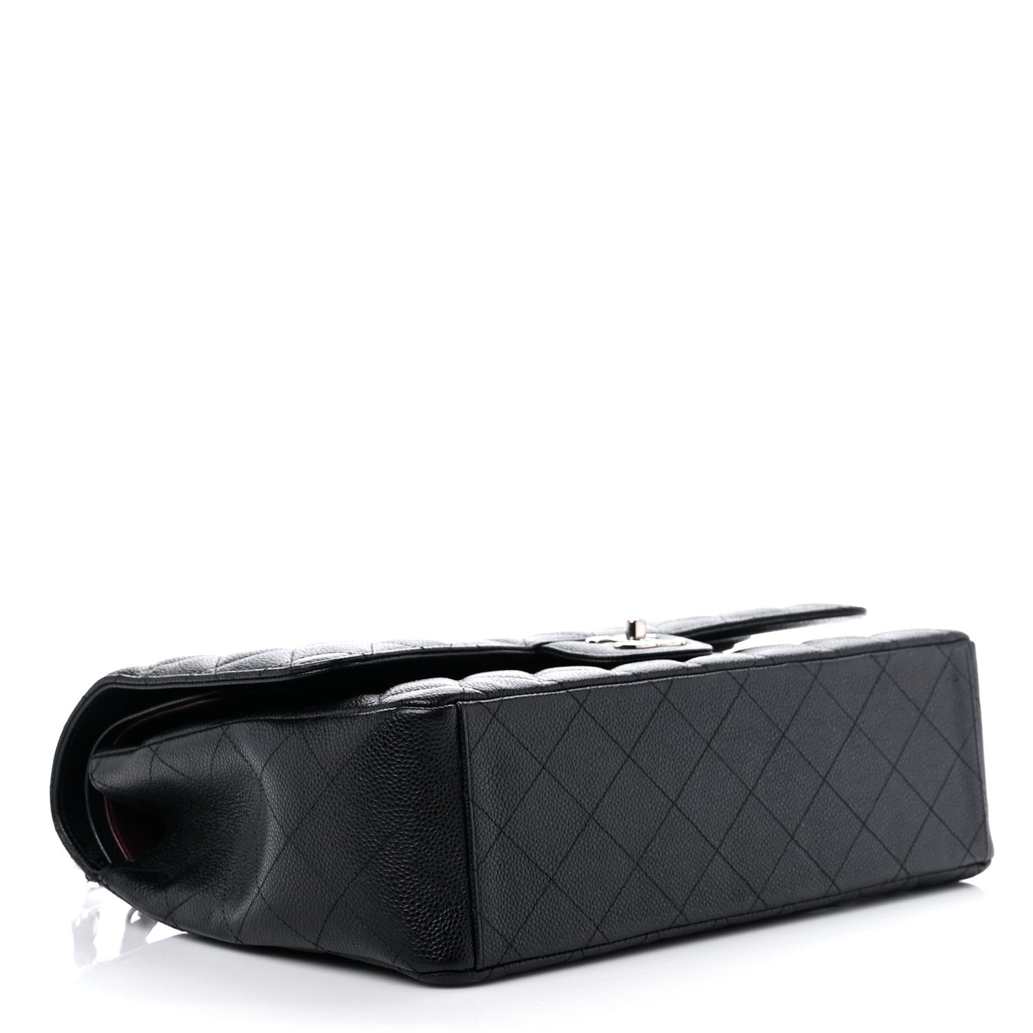 Caviar Quilted Maxi Double Flap Black