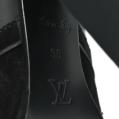 Louis Vuitton Suede Calfskin Monogram Star Trail Ankle Boots 38 Black 7 of 8